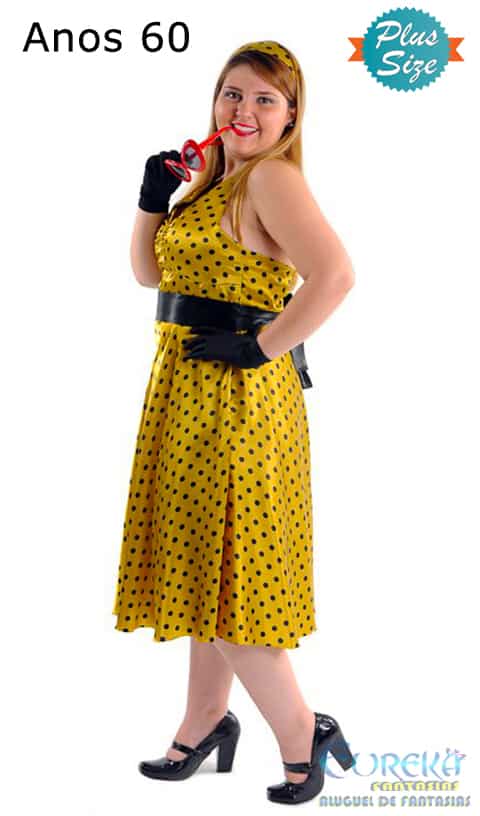 Fantasia anos store 60 plus size