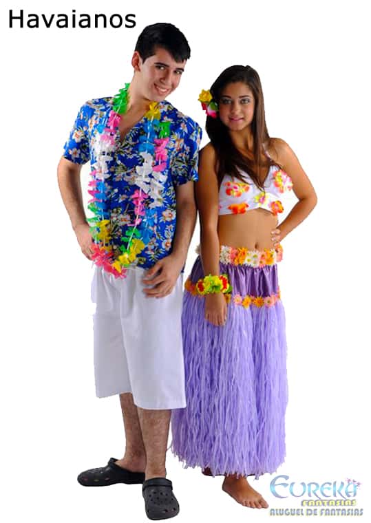 fantasia de havaiana para casal