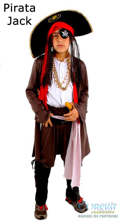 Fantasia Pirata Do Caribe Infantil Masculino